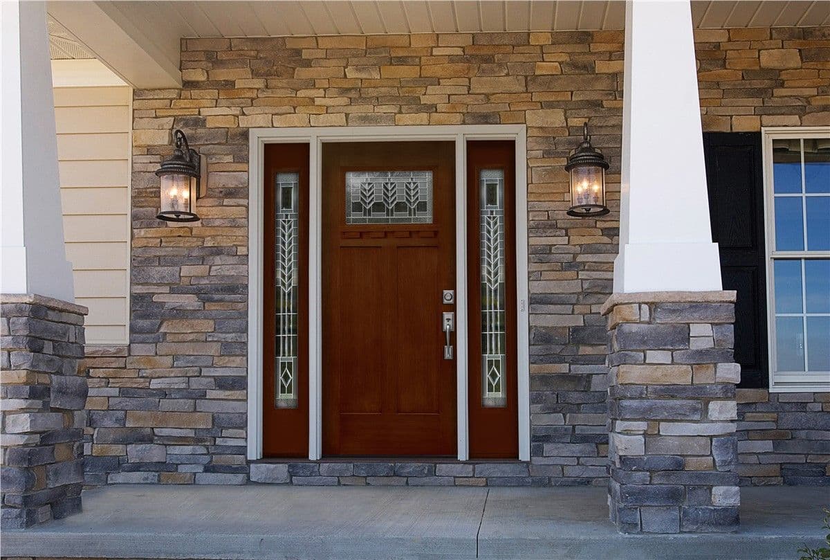 beautiful red entry door